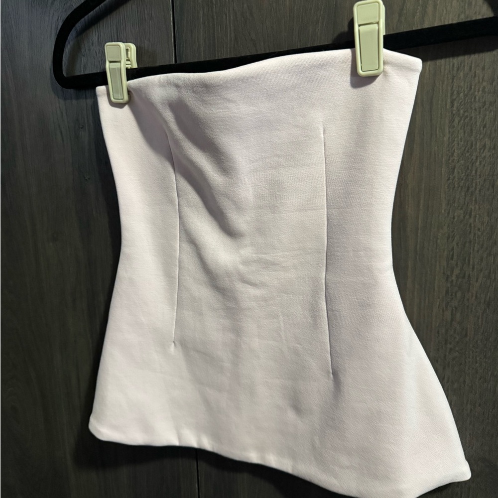 Zara Soft Pink Strapless Top